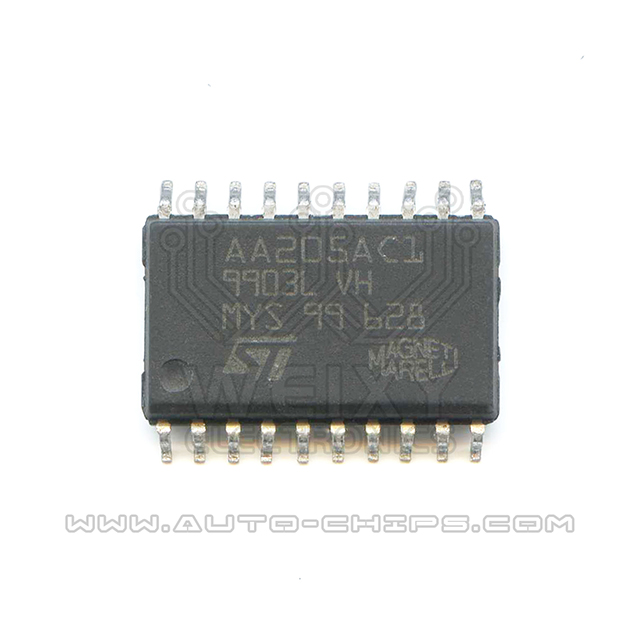 AA205AC1  commonly used vulnerable drive chip for Fiat ECU