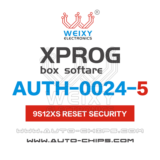 AUTH-0024-5 9S12XS SECURITY Software for XPROG-BOX