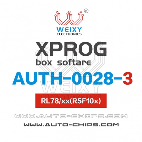 AUTH-0028-3 Renesas RL78 Software for XPROG-BOX