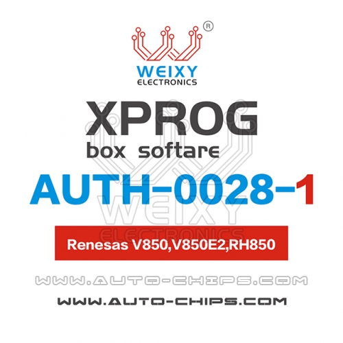 AUTH-0028-1 Renesas V850,V850E2,RH850 Software for XPROG-BOX