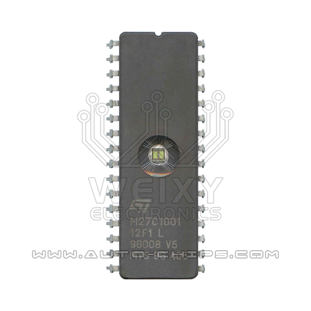 M27C1001-12F1L DIP32 commonly used vulnerable flash chip for automotive ecu