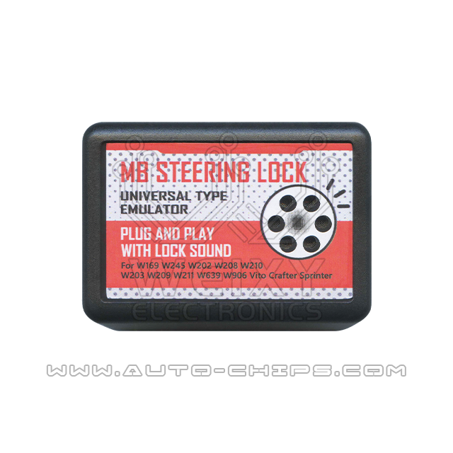 Universal steering lock emulator for Mercedes W169 W245 W202 W208 W210 W203 W209 W211 W639 W906 Vito Crafter Sprinter with lock sound - Plug and Play