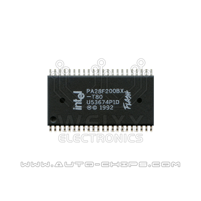 PA28F200BX-T80  commonly used vulnerable FLASH chip for automotive ECU